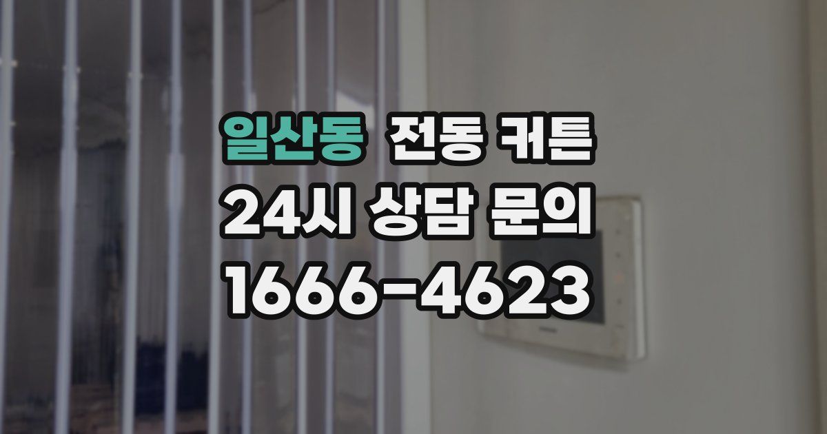 일산동 전동 커튼
