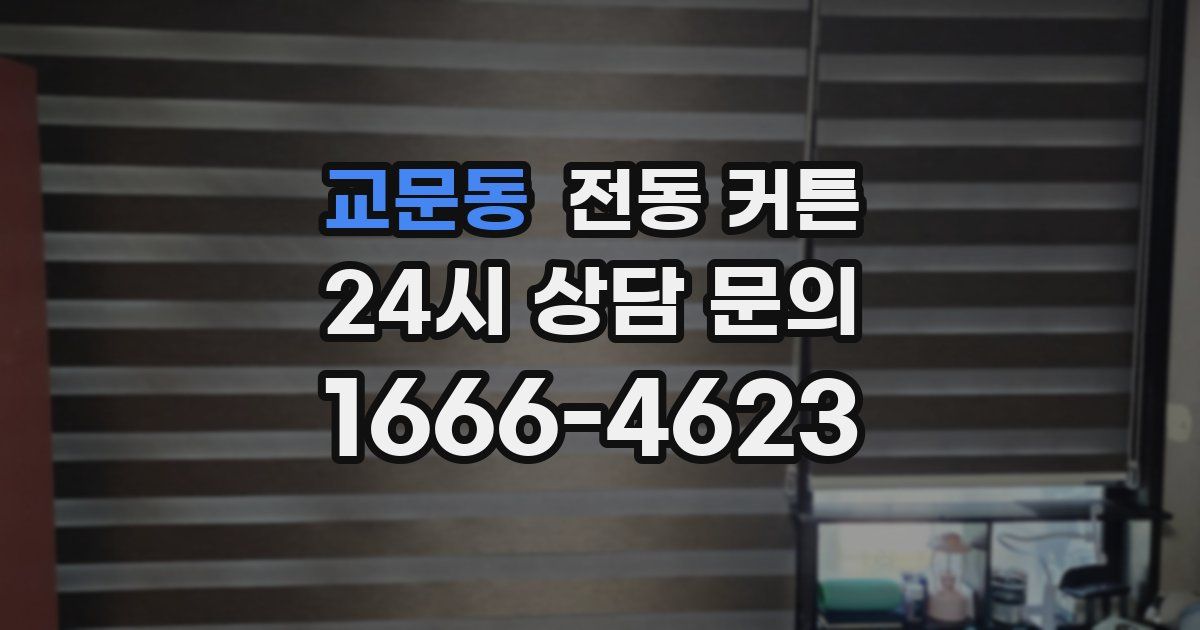 교문동 전동 커튼