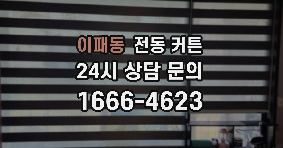 이패동 전동 커튼