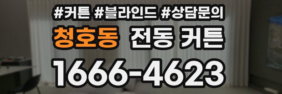 청호동 전동 커튼