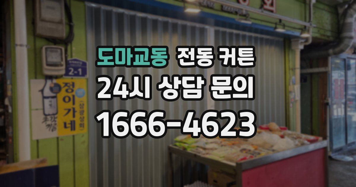 도마교동 전동 커튼