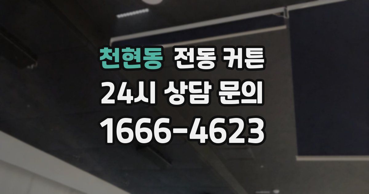 천현동 전동 커튼