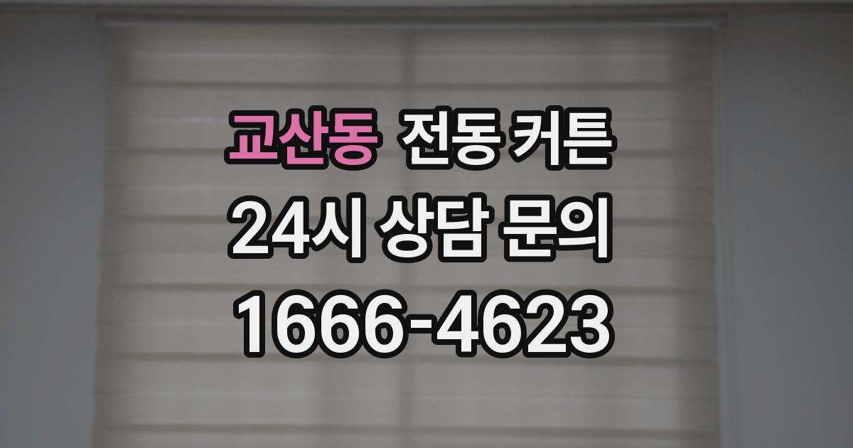 교산동 전동 커튼
