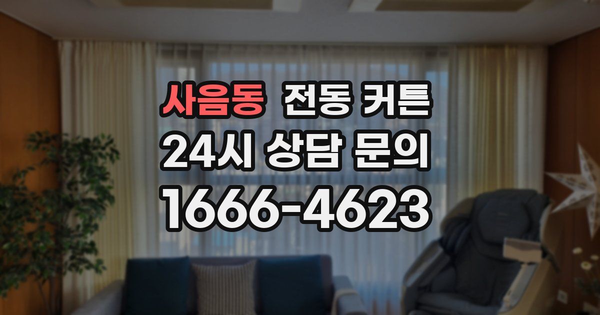사음동 전동 커튼