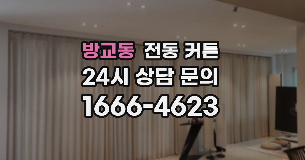 방교동 전동 커튼