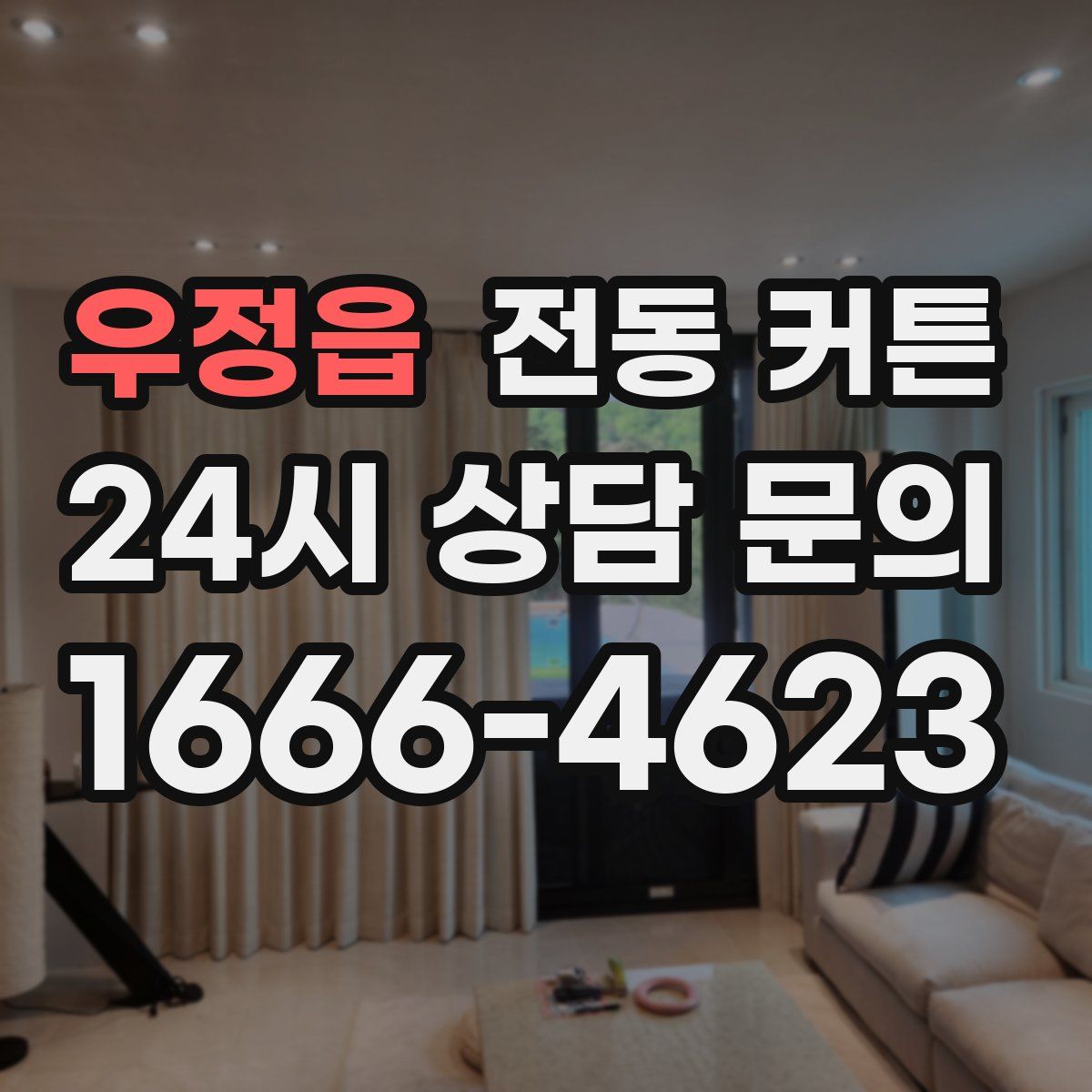 우정읍 전동 커튼