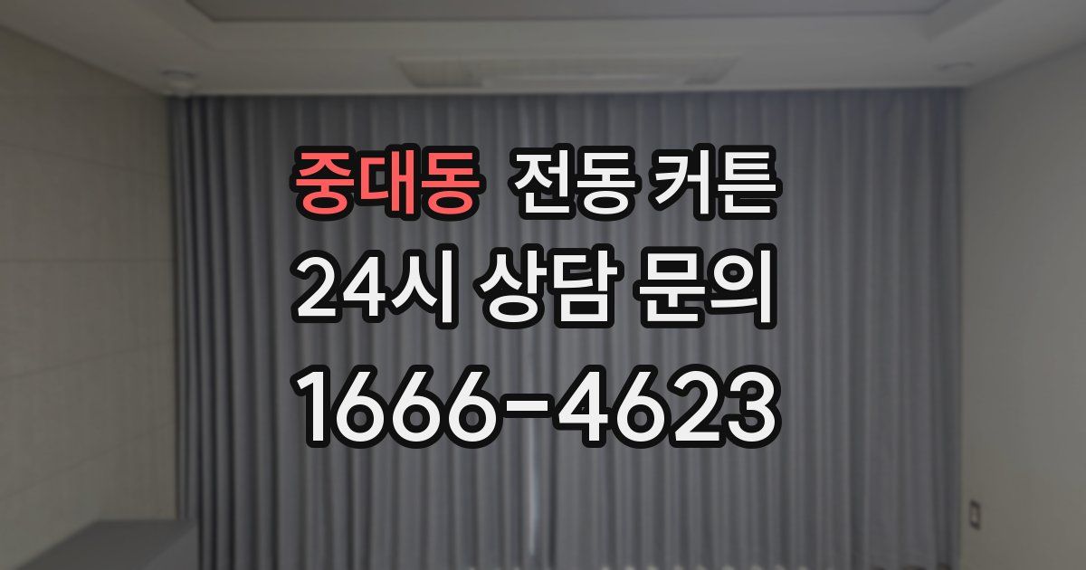 중대동 전동 커튼