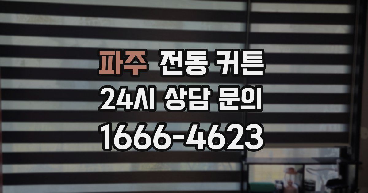 파주 전동 커튼