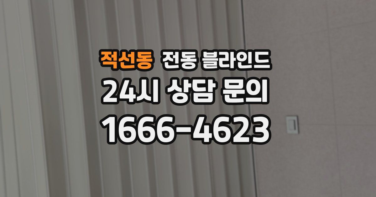 적선동 전동 블라인드