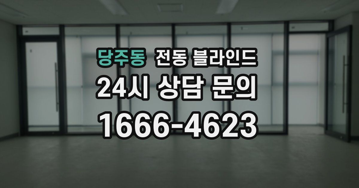 당주동 전동 블라인드