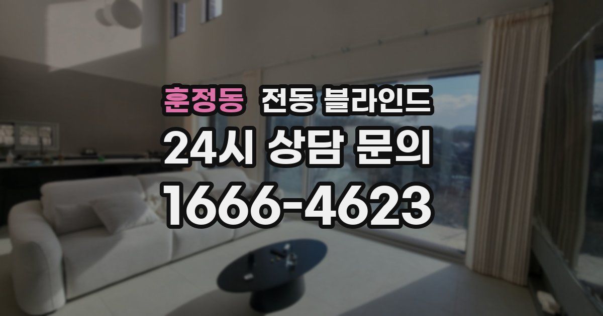 훈정동 전동 블라인드