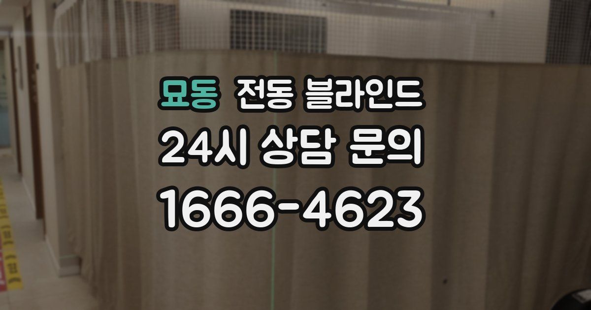 묘동 전동 블라인드