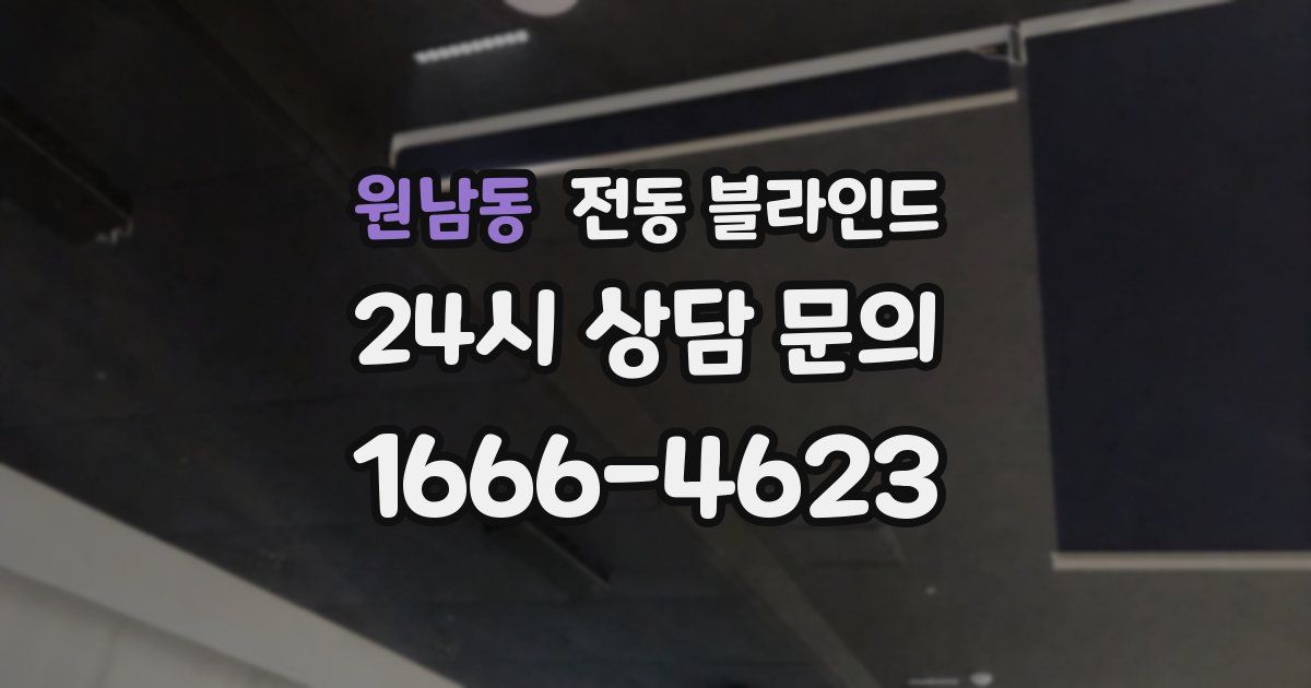 원남동 전동 블라인드