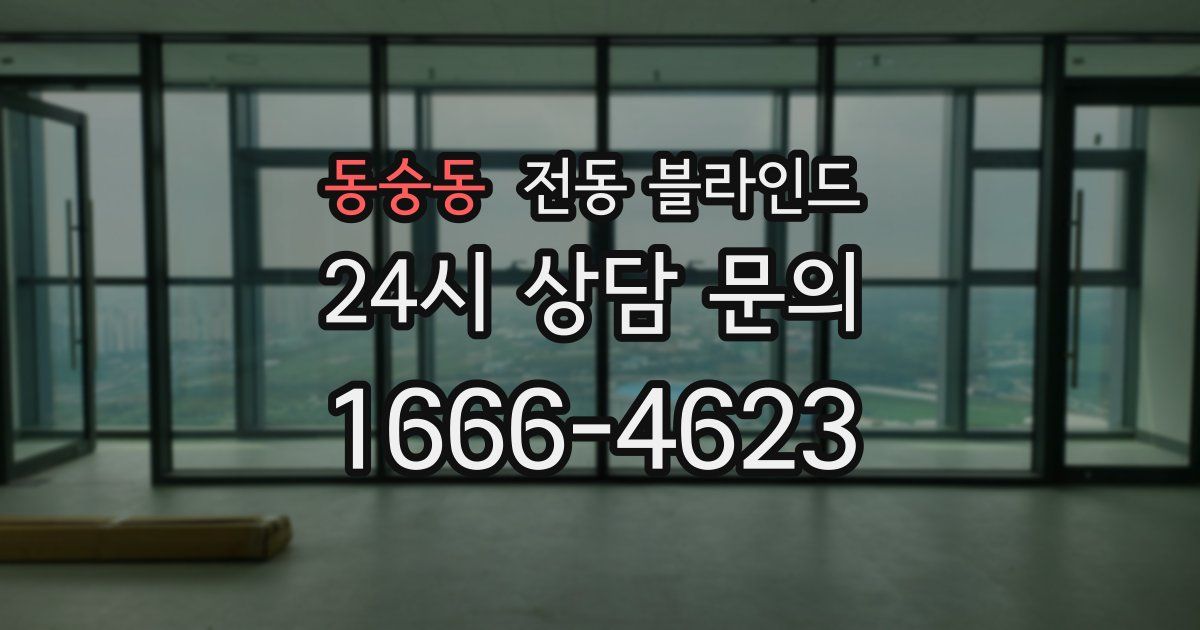 동숭동 전동 블라인드