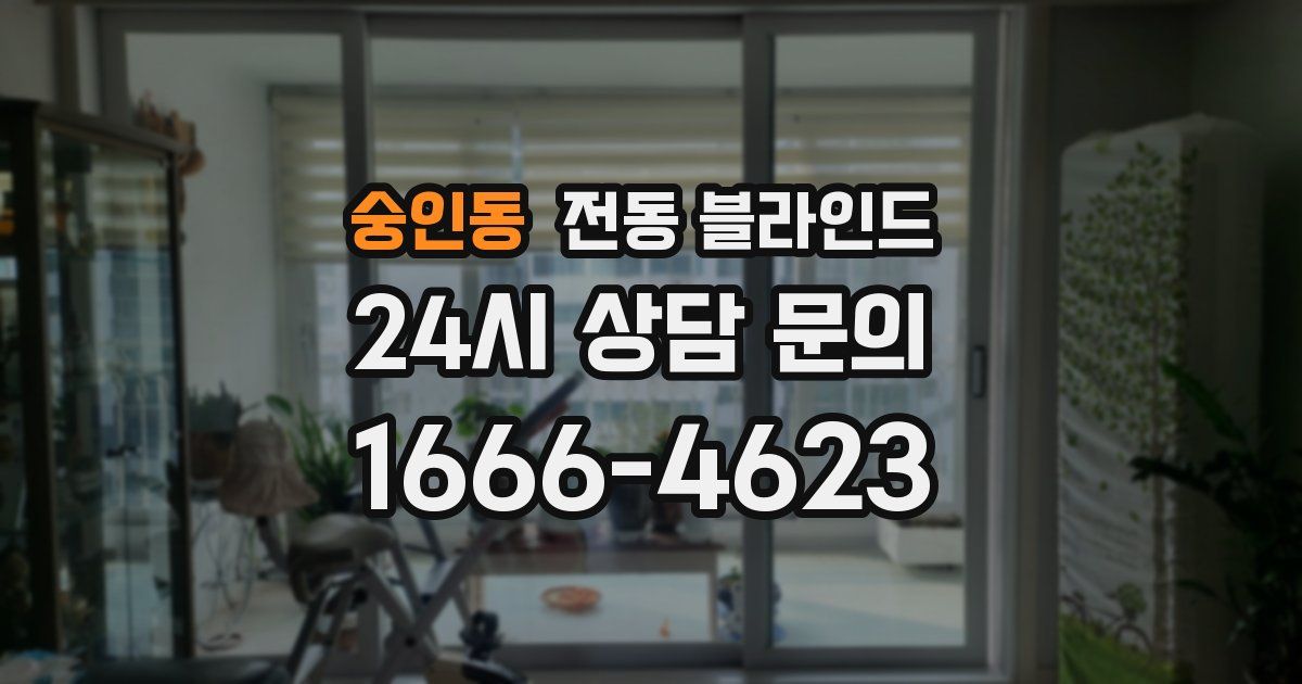 숭인동 전동 블라인드