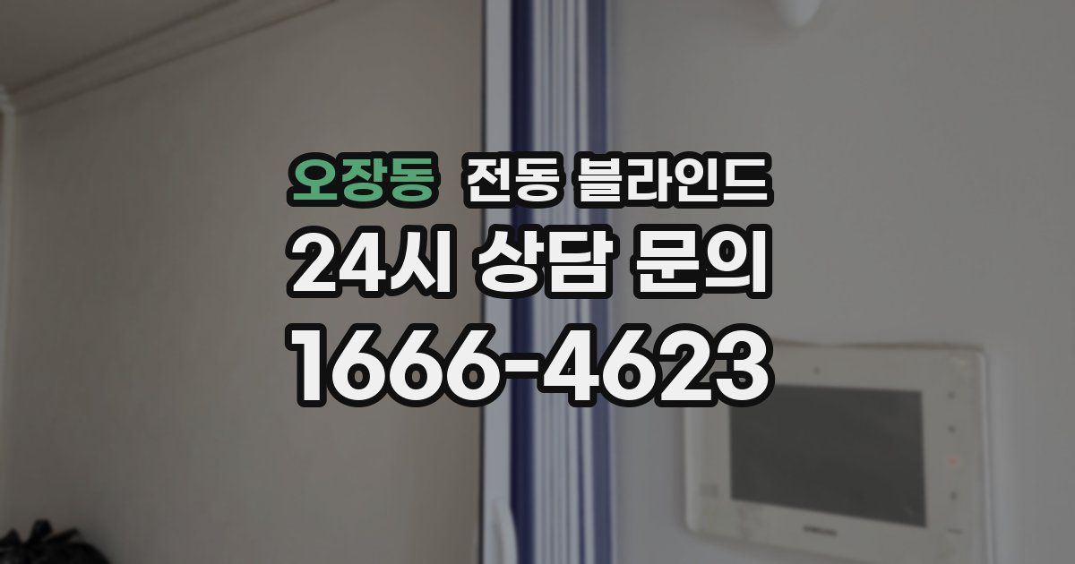 오장동 전동 블라인드
