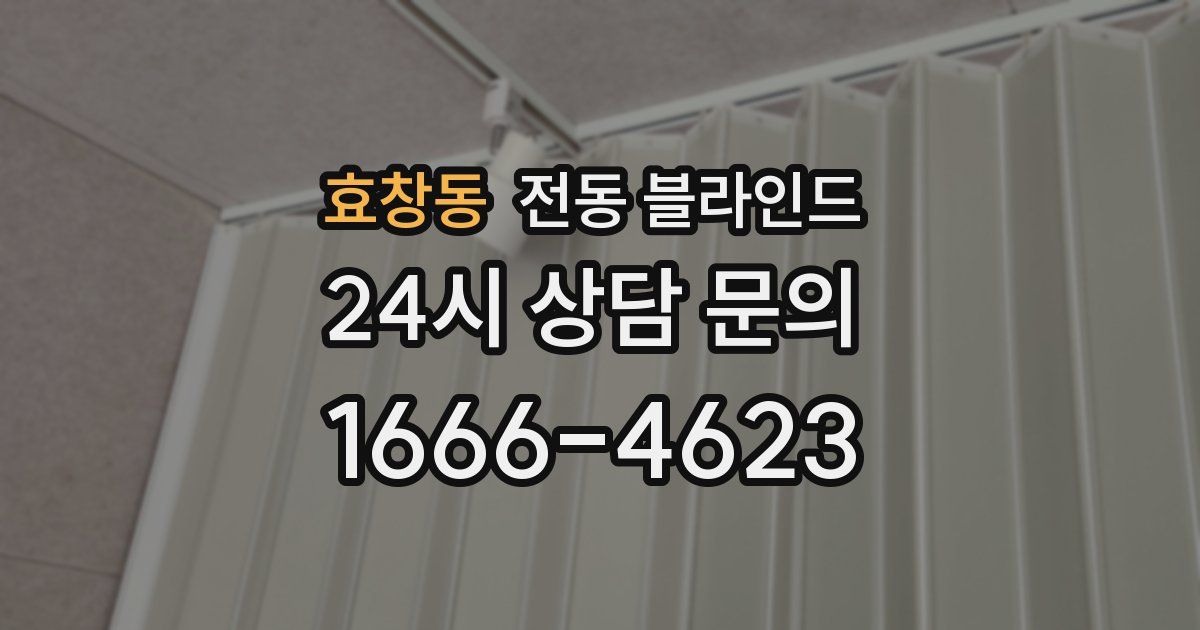 효창동 전동 블라인드