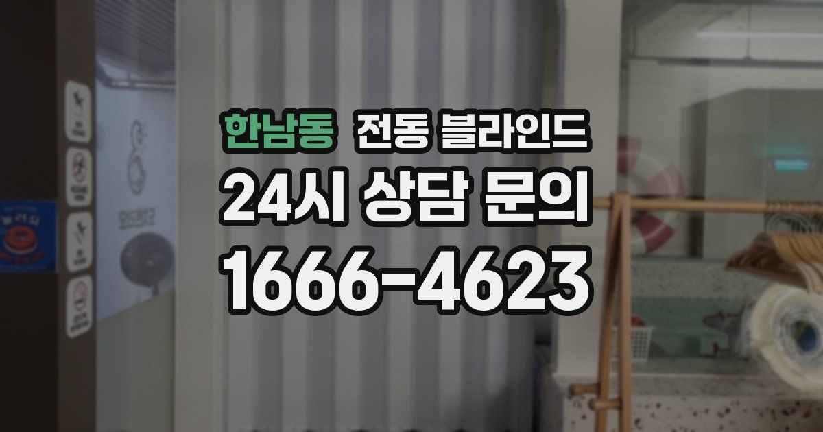 한남동 전동 블라인드