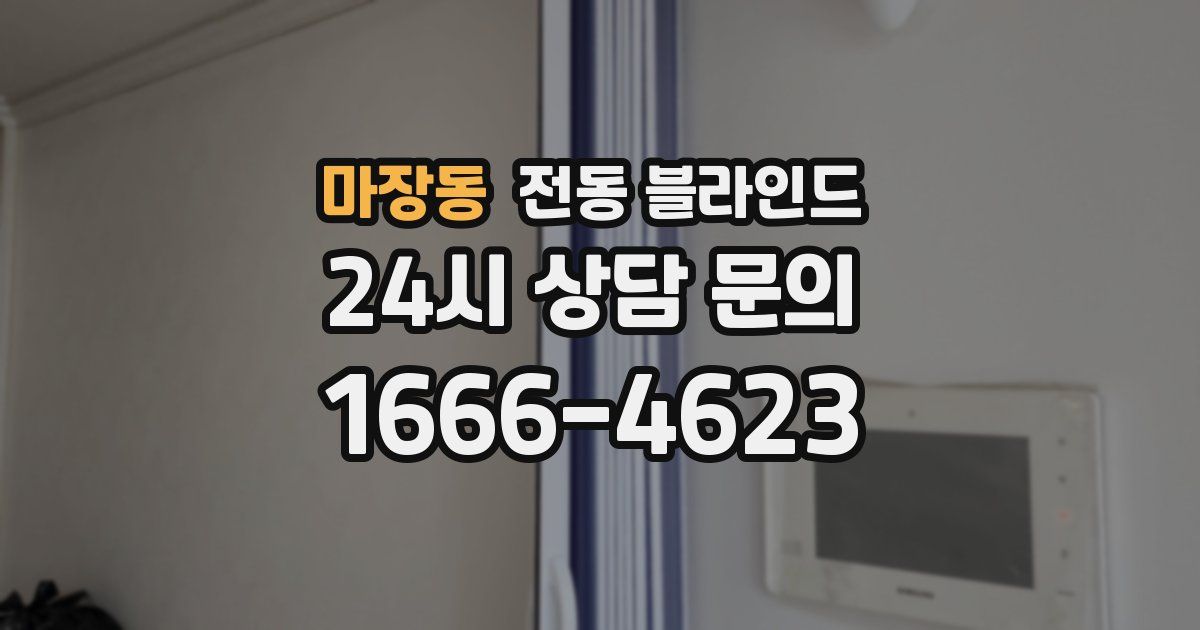 마장동 전동 블라인드