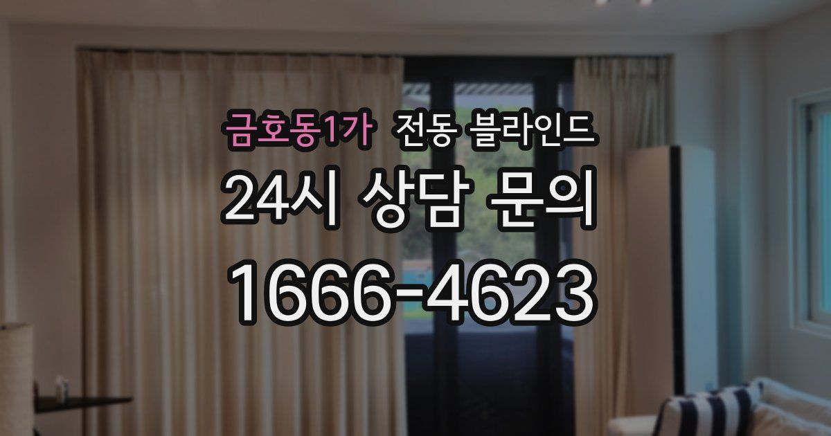 금호동1가 전동 블라인드