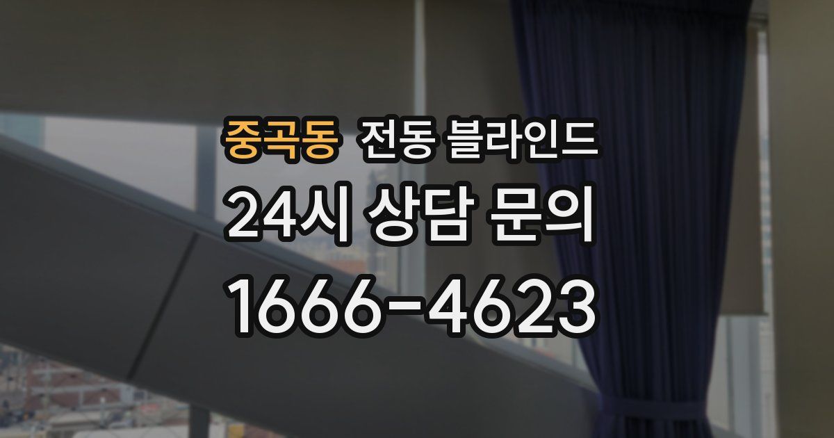 중곡동 전동 블라인드