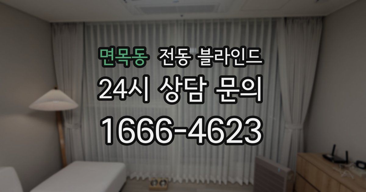 면목동 전동 블라인드