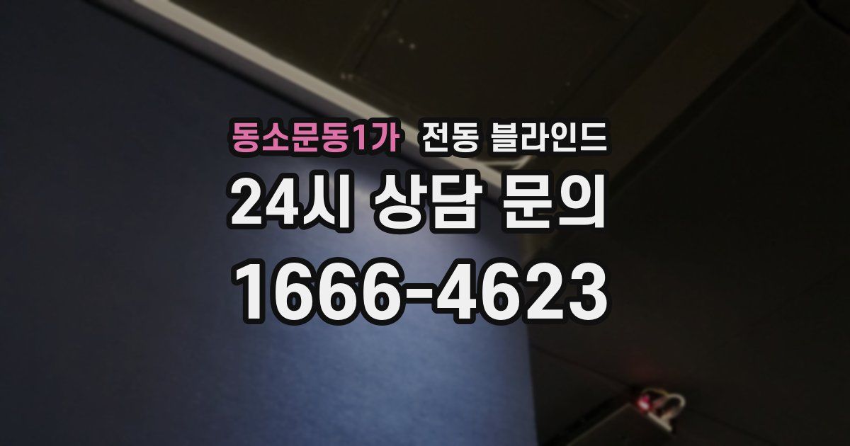 동소문동1가 전동 블라인드