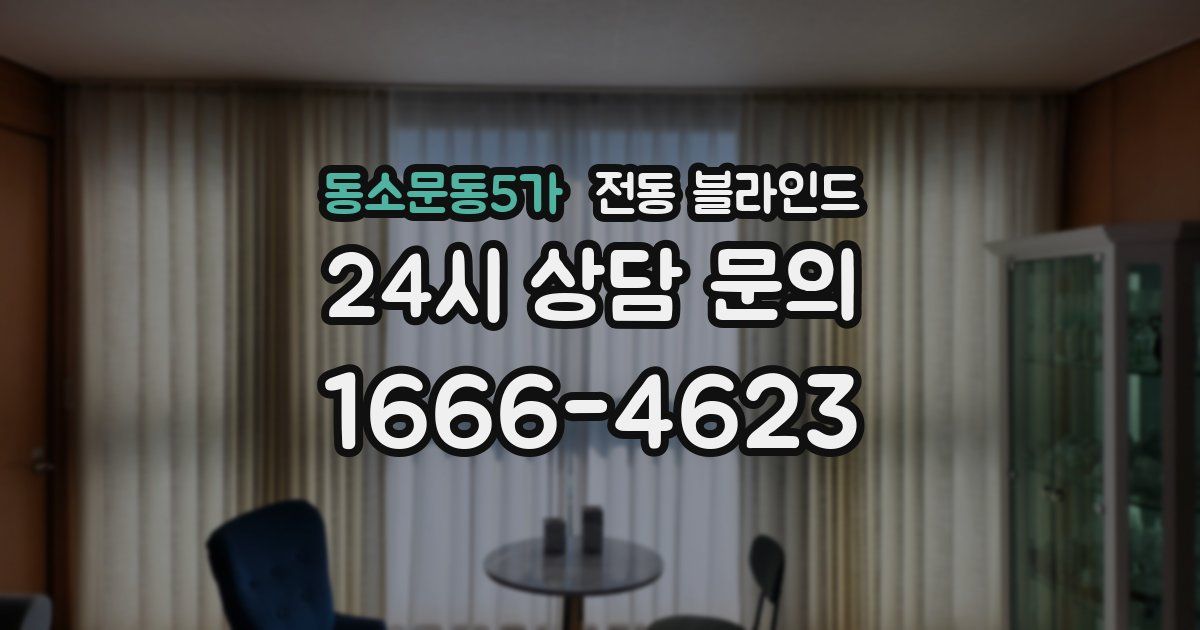 동소문동5가 전동 블라인드