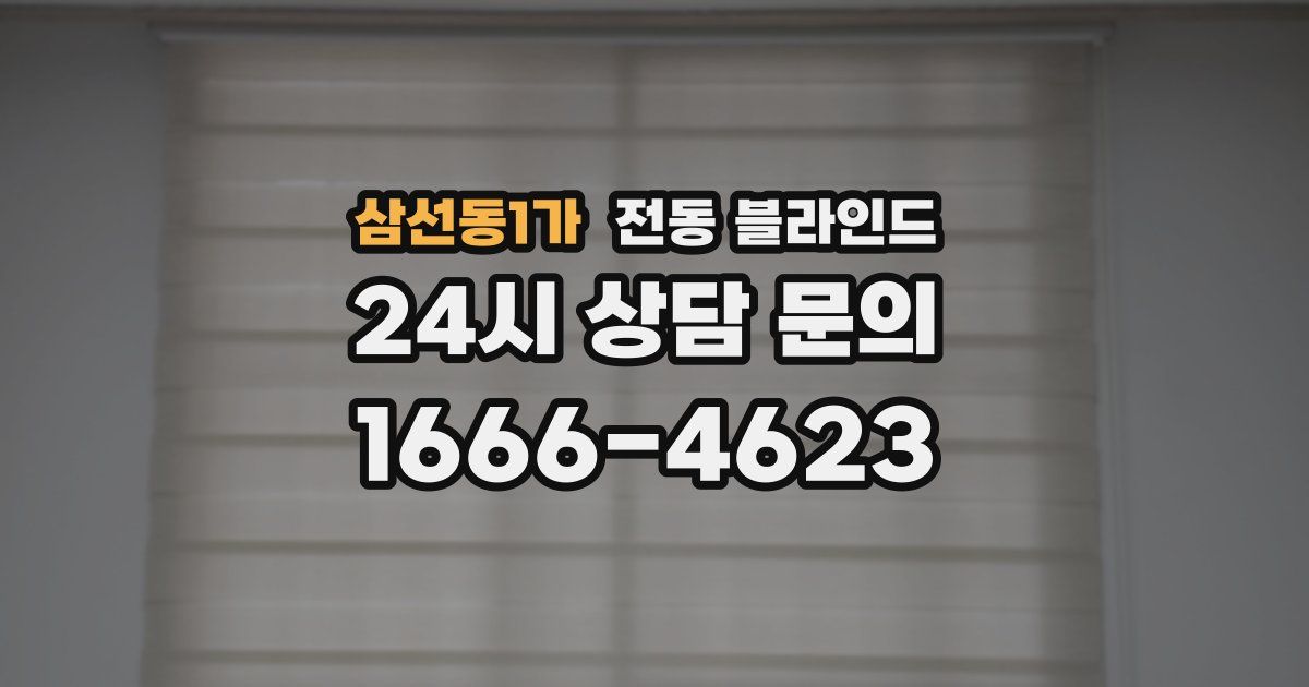 삼선동1가 전동 블라인드