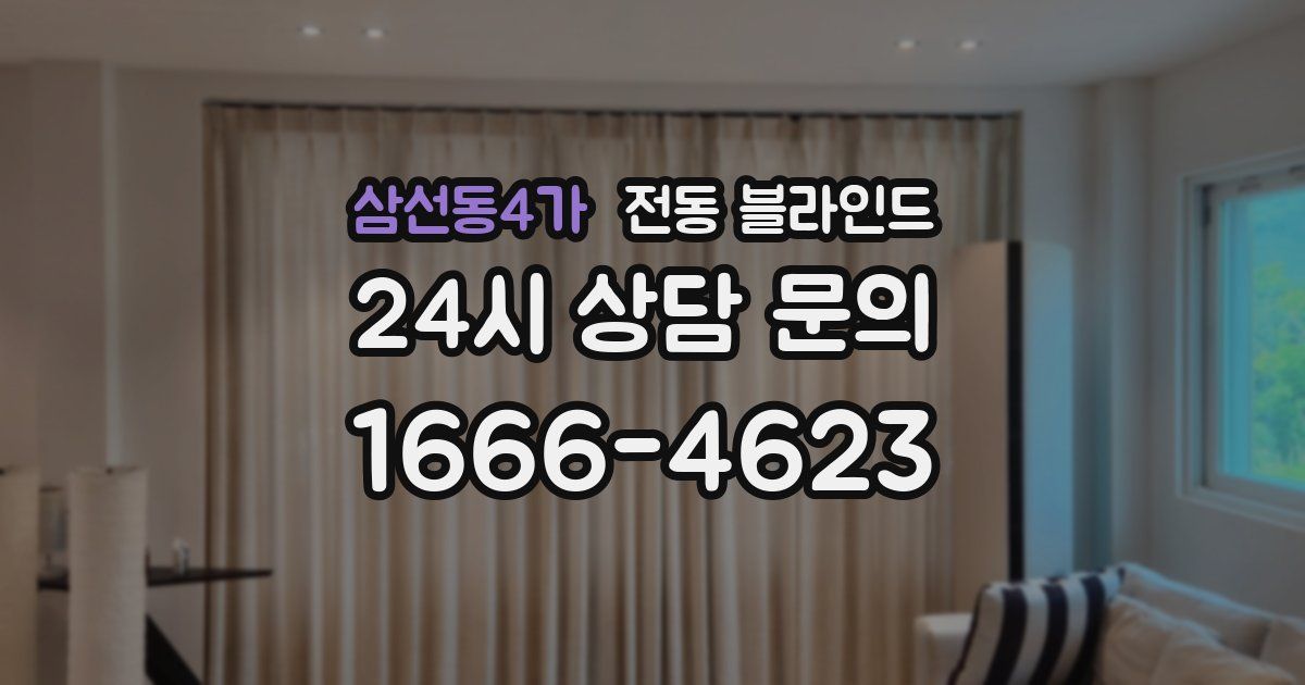 삼선동4가 전동 블라인드