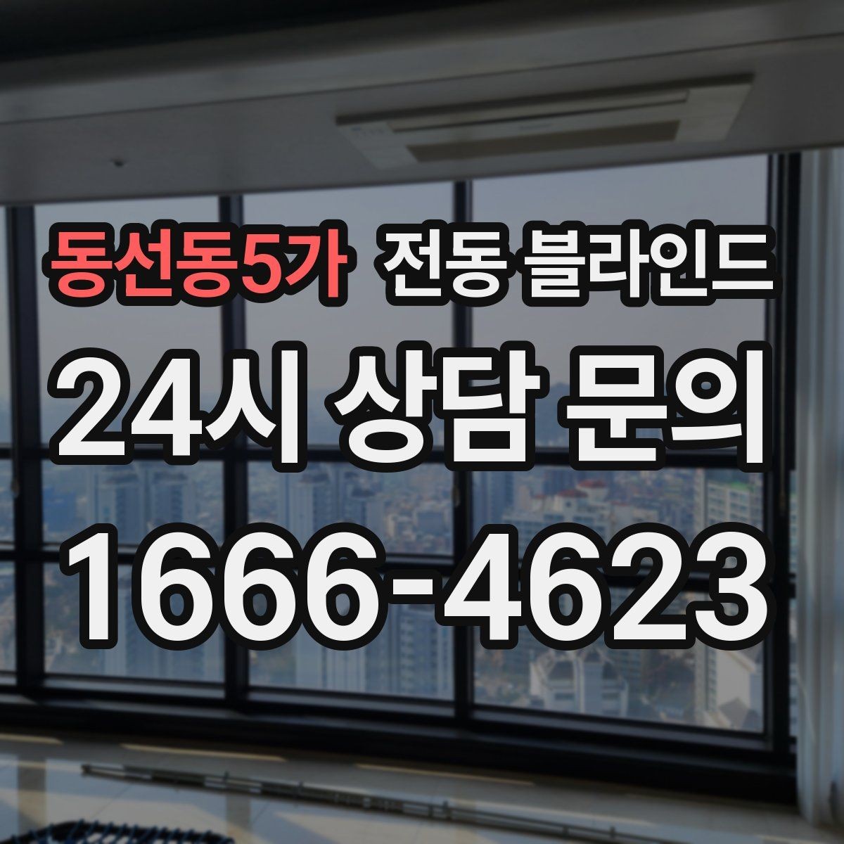 동선동5가 전동 블라인드 채광과 사생활 보호를 함께 생각하기