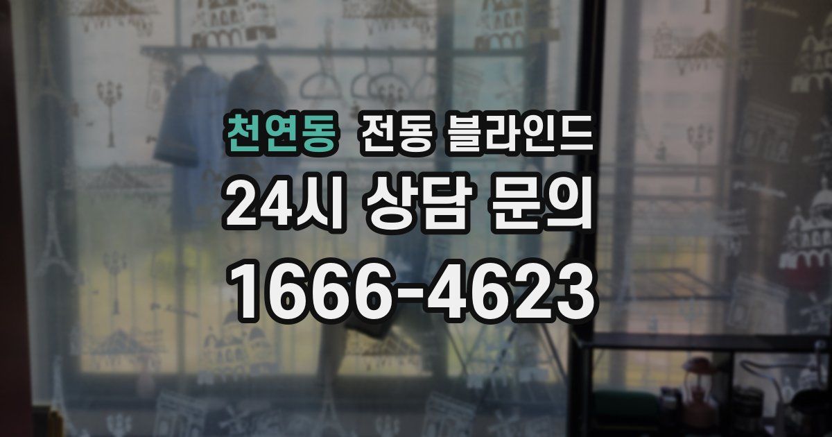 천연동 전동 블라인드