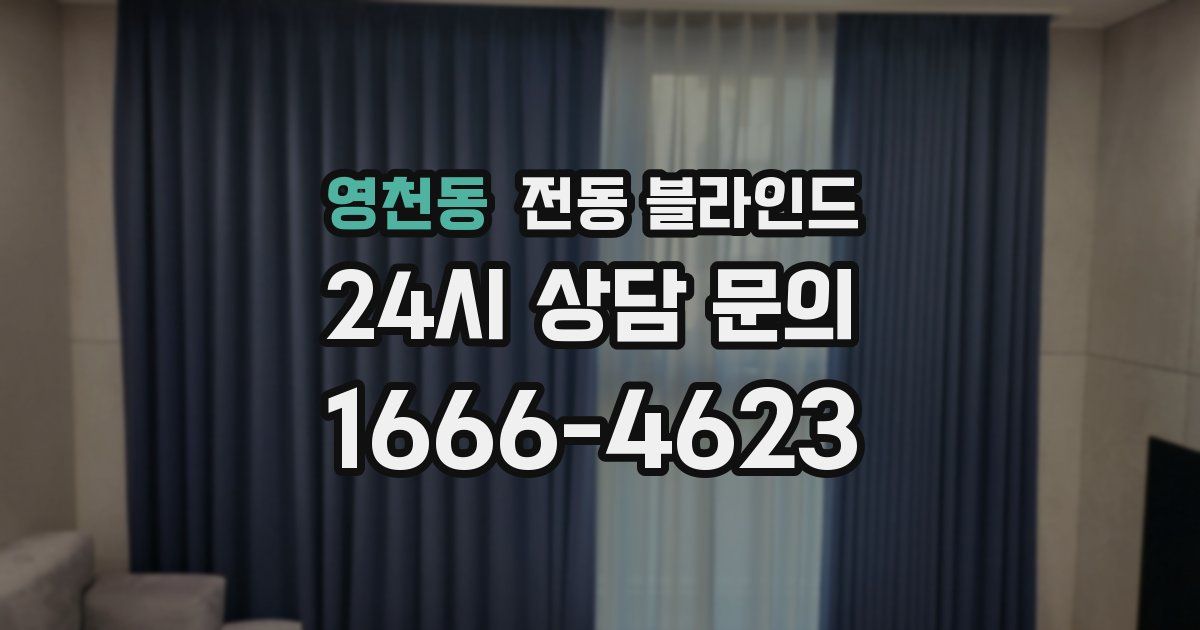 영천동 전동 블라인드
