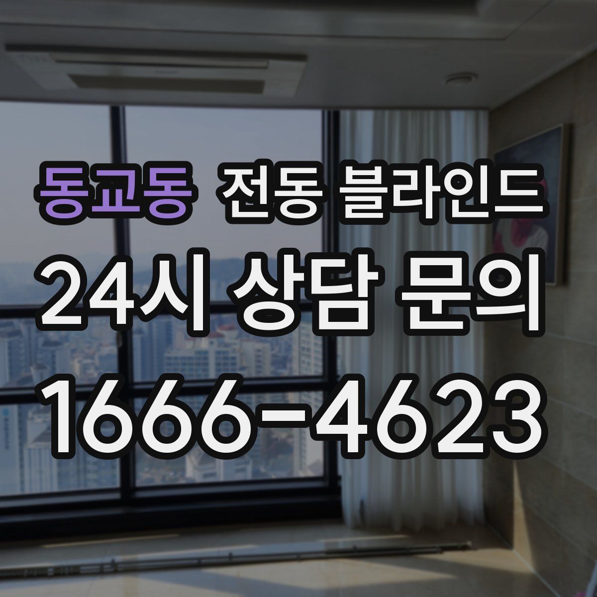 동교동 전동 블라인드