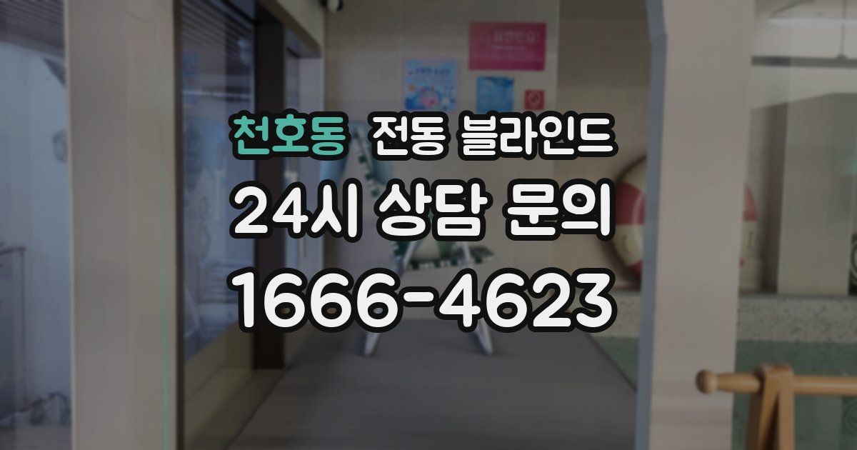 천호동 전동 블라인드