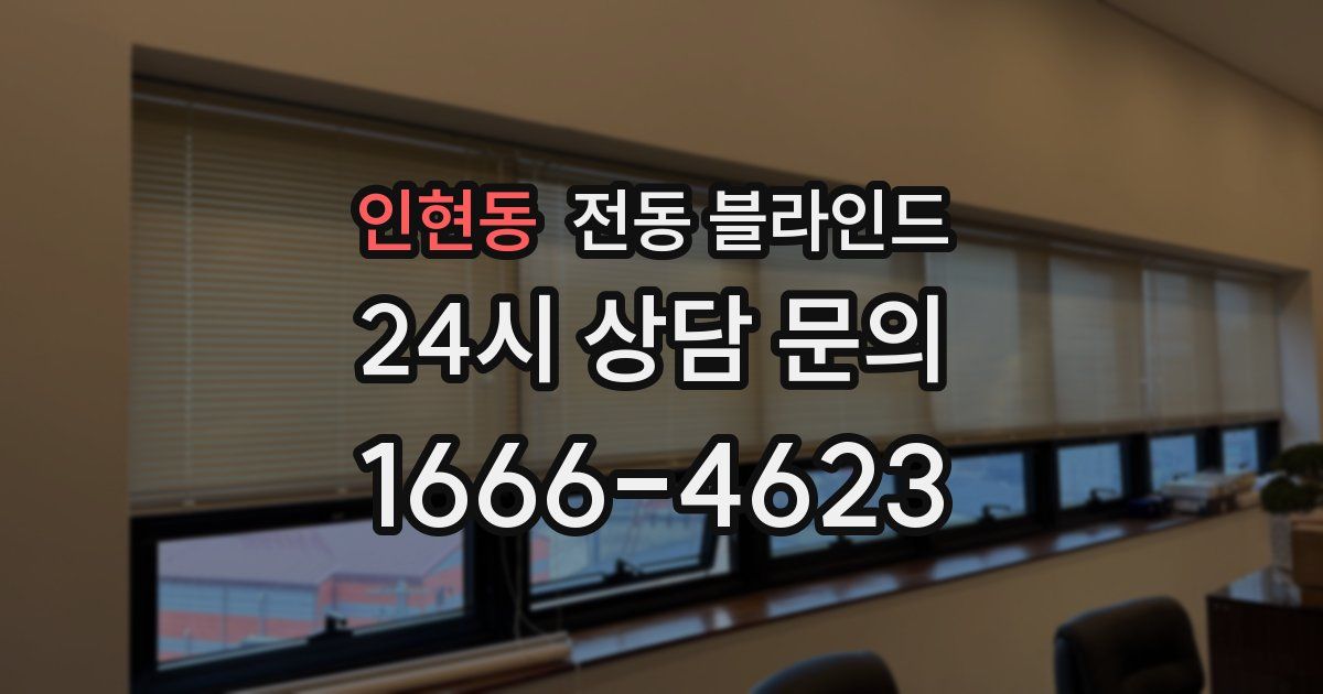 인현동 전동 블라인드