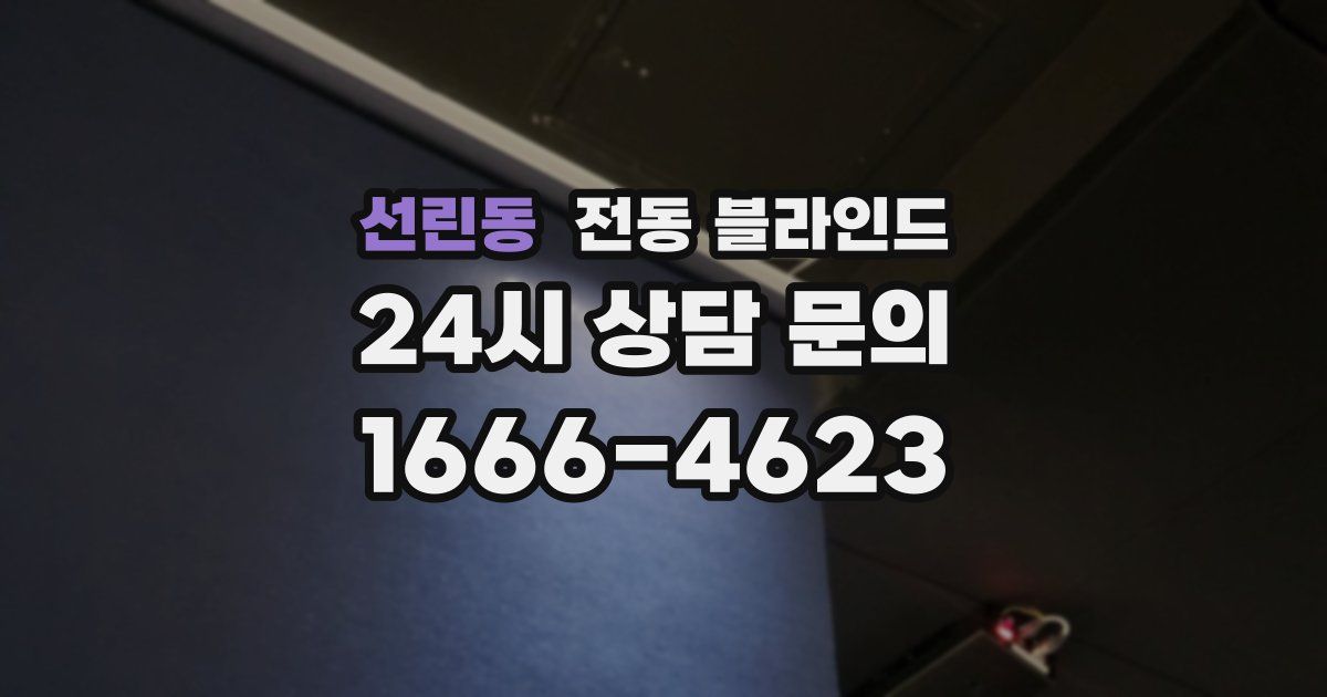 선린동 전동 블라인드