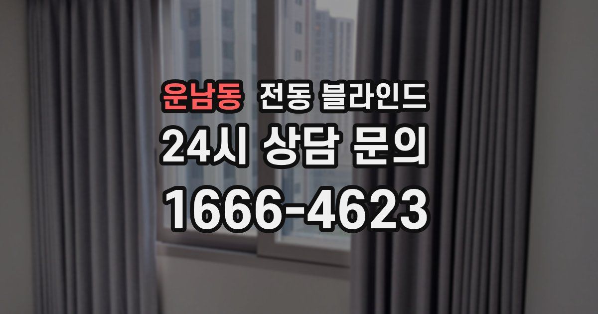 운남동 전동 블라인드