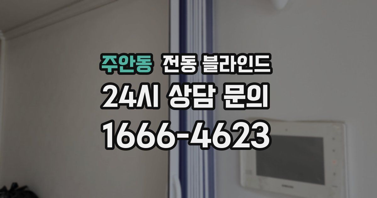 주안동 전동 블라인드
