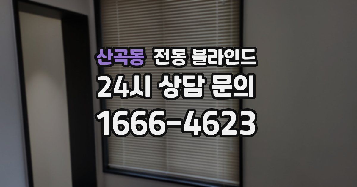 산곡동 전동 블라인드