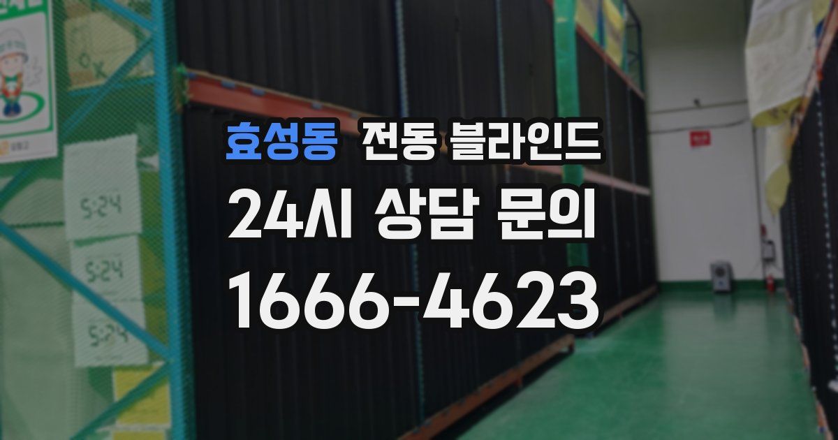 효성동 전동 블라인드