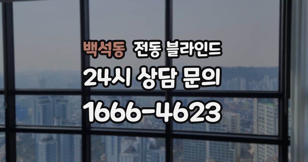 백석동 전동 블라인드