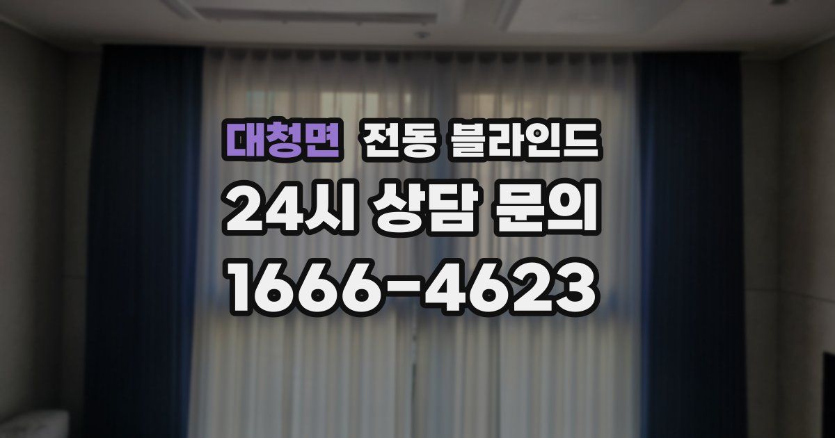 대청면 전동 블라인드