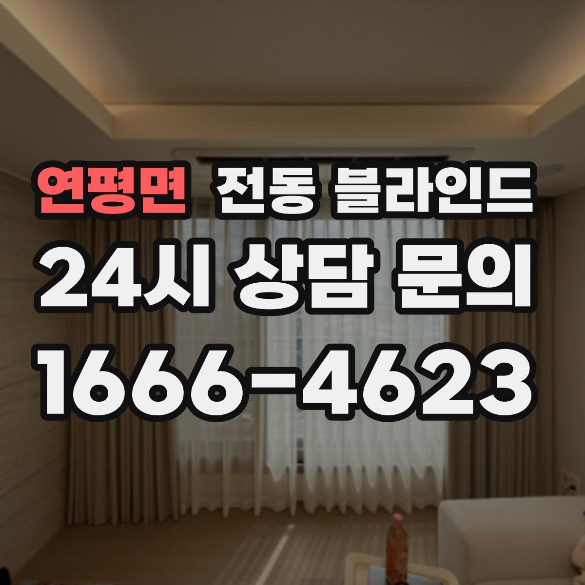 연평면 전동 블라인드