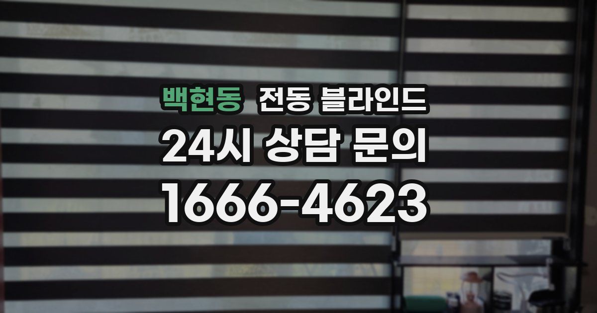 백현동 전동 블라인드