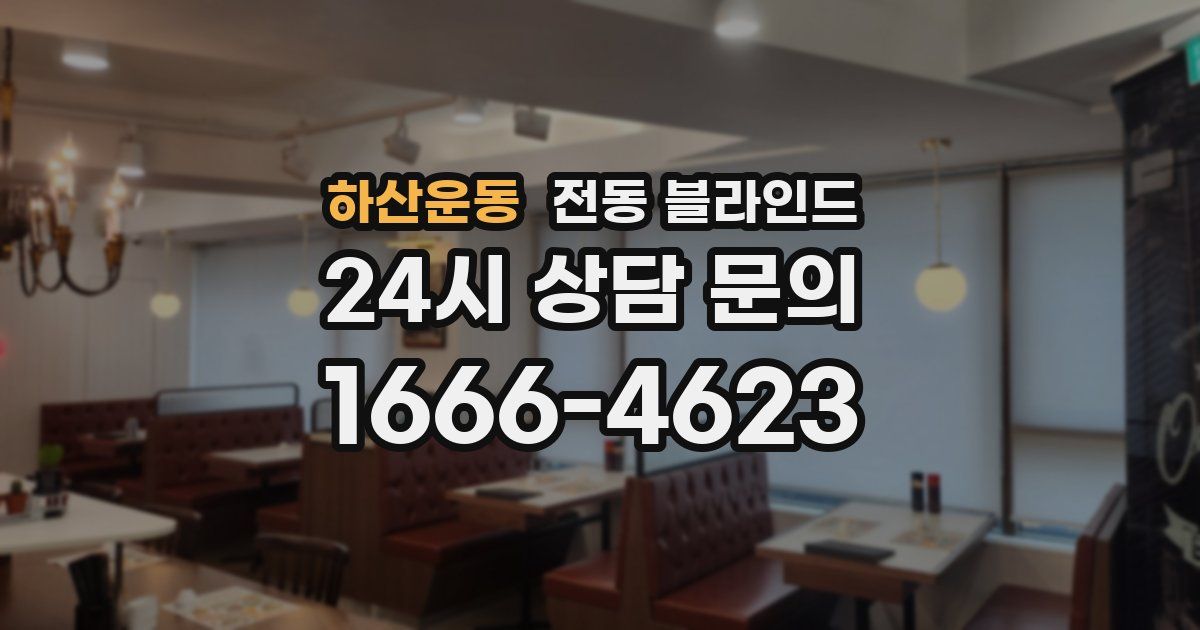 하산운동 전동 블라인드