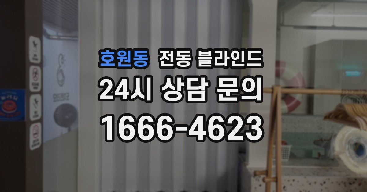 호원동 전동 블라인드