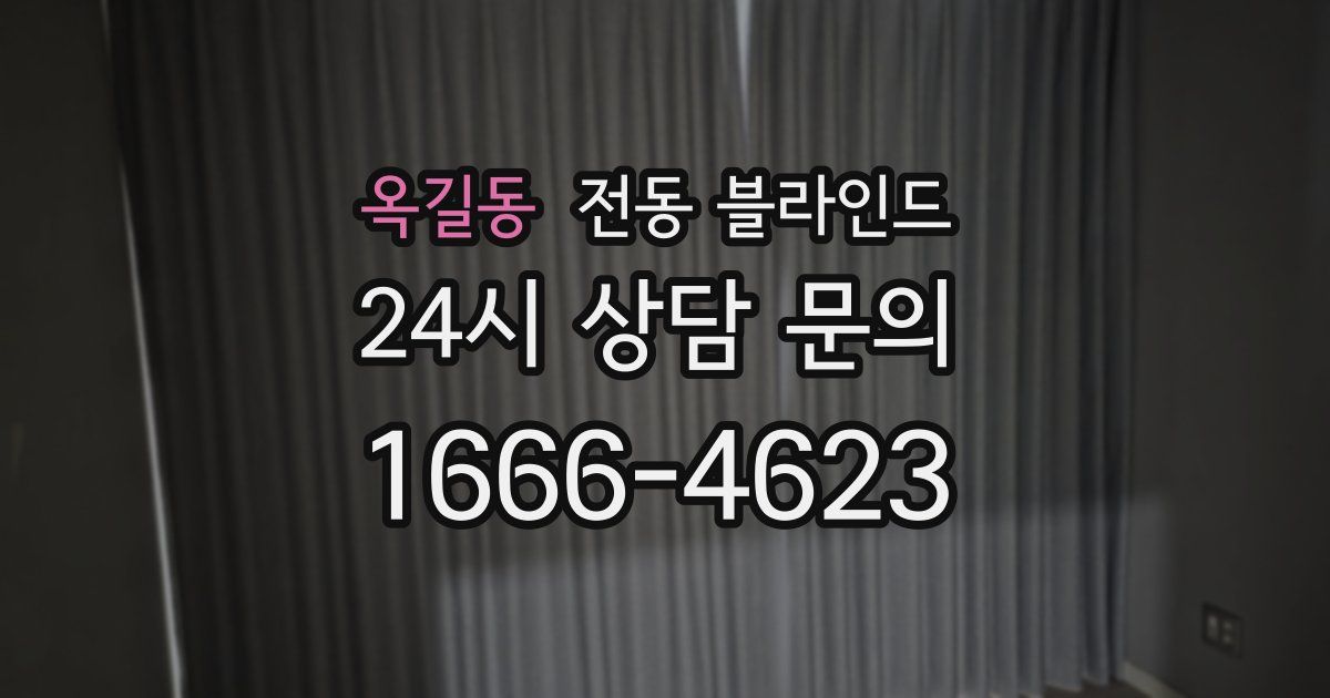 옥길동 전동 블라인드