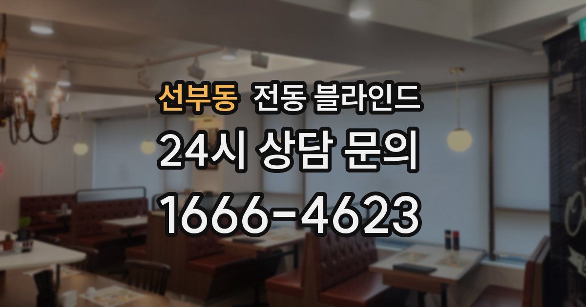 선부동 전동 블라인드