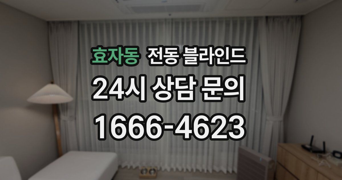 효자동 전동 블라인드